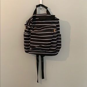 A new day black and white striped bag